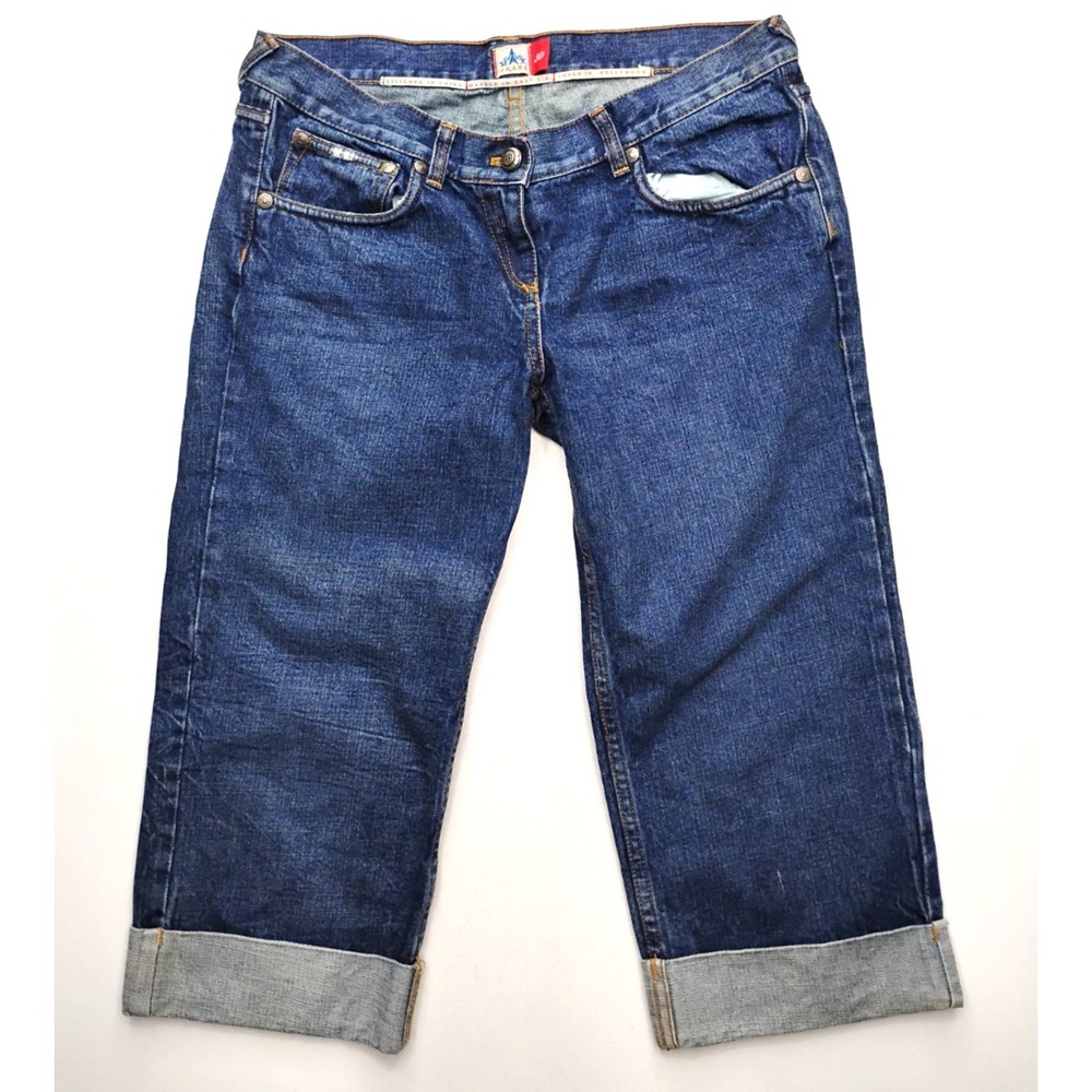 Max Jeans Vintage Low Rise‎ Capri Rolled Hem Womens Size 30 Y2k